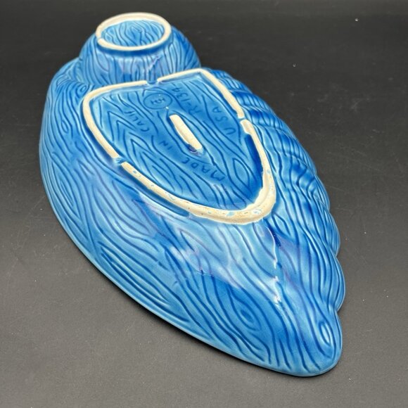 Nasco Santa Anita Ware Sierra Chip n' Dip Bowl Blue Vintage California USA R-134 - Picture 16 of 16